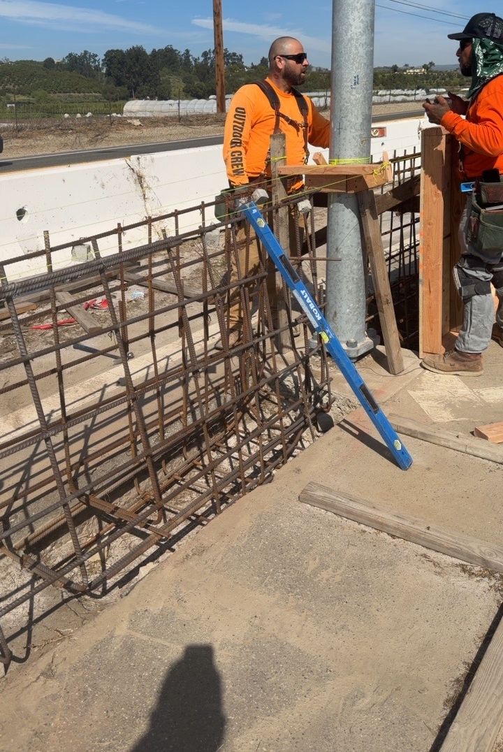 Electrical pole foundation rebar cage