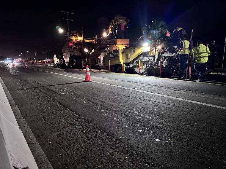 Night paving operations