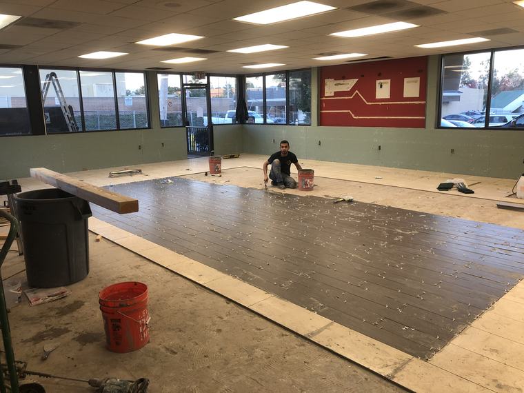 Dining room tile floor