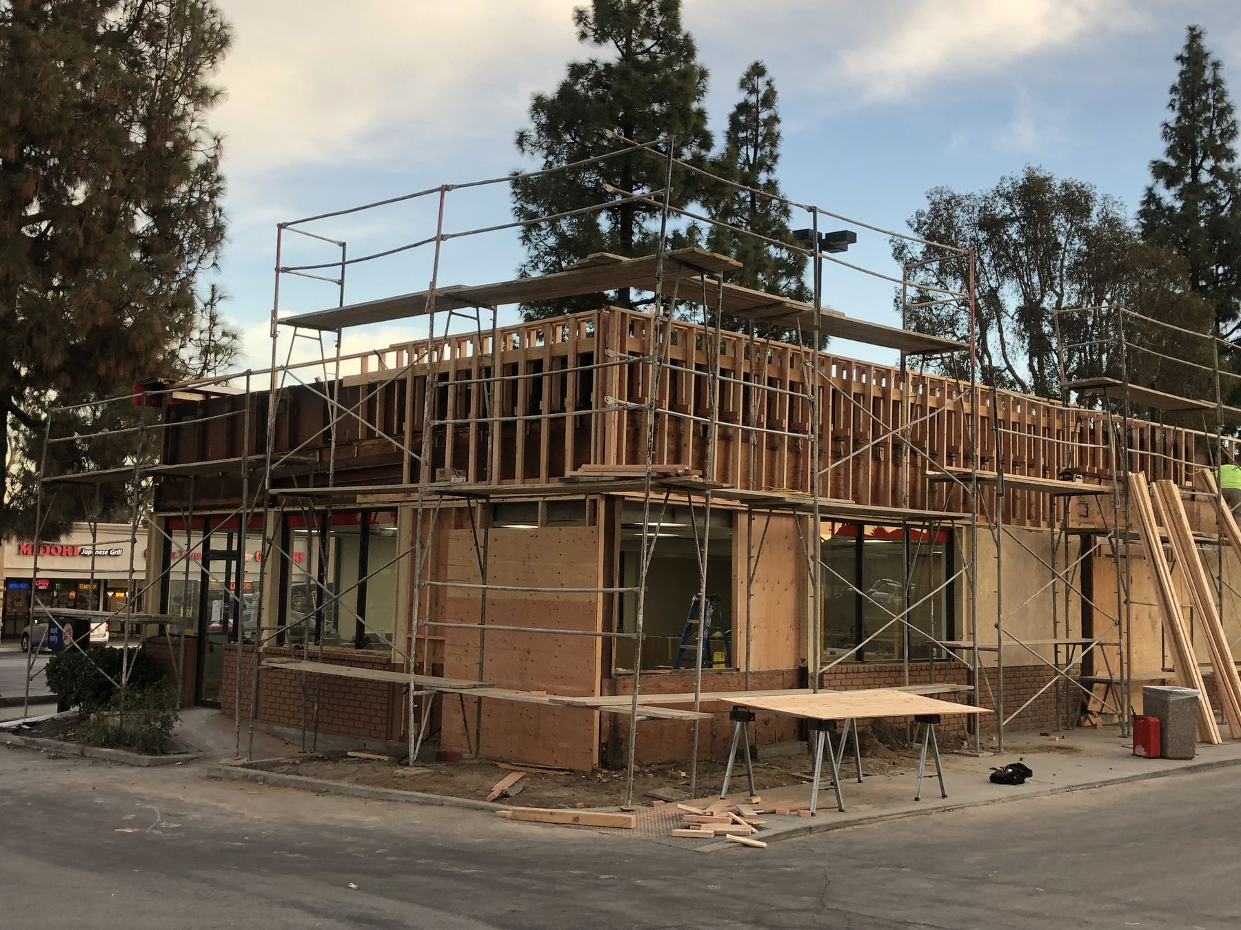 Commercial remodel structural framing