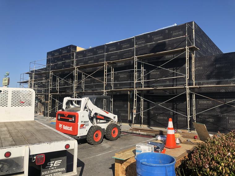 Stucco lath installation
